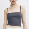 Camisoles tankar Summer Tube BH TOPS Women Crop Top Seamless Underwear Off Shoulder Sexig Spaghetti Tank Female Fashion Justera remmen