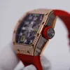 Luxe RMiles Zwitsers horloge ZF Factory Tourbillon Automatisch uurwerk Gemaakt Horloges Rm030-serie 18k roségoud met diamanten datumweergavemachine Fam HBL