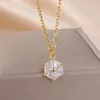 Chaînes en acier inoxydable couleur or collier pour femmes luxe diable oeil étoile zircon bijoux fête cadeau accesorios para mujer