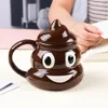 Massen kreative und niedliche Poo -geformte Becher Lustige Keramik -Tasse 380ml Persönlichkeit Kaffee für Freunde Geschenk mit Deckel Home Tee