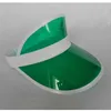 Szerokie czapki brzegowe 6pcs Lot Letnia Neon Sun Visors Sunvisor Hat Clear Plastic Cap245L