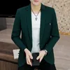 Herrdräkter 2023 mode trend kostym casual päls ungdom koreansk version smal man enstaka liten mens blazerjacka