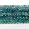 Loose Gemstones Veemake Green Blue Fluorite Natural DIY Necklace Bracelets Earrings Round Women's Beads For Jewelry Making 07360