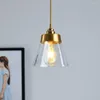 Pendant Lamps Modern Lights Glass Lampshade Brass Hanging Lamp Fixtures For Dining Room Bedroom Kitchen Island Decoration Lighting