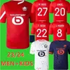 Maillot de foot 23 24 Lille voetballen Jerseys Men Kids Kit J. David Angel Yoro Diakite Cabella A. Ounas Andre J. Marin Gudmundsson voetbalshirt T 2023 2024 Home Away uniformen