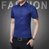 Chemises décontractées pour hommes Homme Arrivée Robe Chemise Homme Manches courtes Slim Fit Bonne Qualité Solide Business Plus Taille 5XL 230822