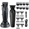 Electric Shavers Kemei 2296 Barber Cordless Hair Trimmer 0mm Zero Gapped Carving Clipper Detailer Professional Finish Cutting Machine 230625 L230823