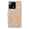 Bling Sparkle Glitter Leather Wallet Cases For Samsung S23 FE Ultra S22 S21 A25 A34 A54 A14 A24 A04E A23 A04 A03 A04S A53 A73 A33 Holder ID Card Slot Cash Flip Cover Pouch