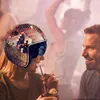 Disco Mirror Hat Disco With Retractable Sunshade Unique Glitter Mirror Glass Disco Ball Costume Headgear For Bar DJ Club Party HKD230823