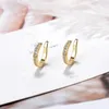 Backs oorbellen Minimalistische eenvoudige stijl trendy clip voor vrouwen glanzende rij kristal kleine charmante manchet earring accessoires lady meisjes