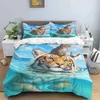 Bedding Sets Animals Tiger Bedding Sets New Greek Key Mandond Duvet Sets Sets Lenen Tamanho da cama Moderno Geométrico R230823