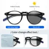 Occhiali bloccanti blu rbenn occhiali da lettura Pochromici uomini Anti Blu Light Computer Presbyopia occhiali cambiano occhiali a colori 0,75 1,75 230823