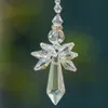 Trädgårdsdekorationer H D Hanging Clear Crystal Prisms Guardian Angel Pendant Holiday Christmas Tree Ornament Suncatcher Wedding Souvenir 230822