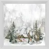 Raamstickers Kizcozy Forest Landscape klampt winterdecoraties Kerststickers voor thuis- en tuinglas decoratie