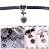 Charm Bracelets Unique Heart Pendant With Punk PU Bowknot Wristband Handchain Jewelry For Women Girl Tool