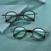 Sunglasses Frames Advanced Retro Round Glasses Frame Men Women Unique Bussiness Optical Eyeglasses Myopia Reading Spectacles Clear Lens