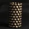 Brin en gros Boutique Jinshinan ébène bois foncé bouddha perles main chaîne 20/18/15mm hommes Bracelet cadeau d'anniversaire chinois