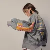 レディースジャケットサマーイブズサイズのジャケット印刷野球ジャケット女性カップル爆撃機レーサージャケットバーシティヒップホップストリートウェアコート女性トップ230823