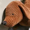 Oreiller en peluche marron à jambes courtes, pour canapé, teckel, chien, cadeau de noël, poupée de décoration pour la maison