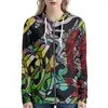 Women's Hoodies Layered Color Abstract Geometric Gothic Custom Print On Demand In Outerwear Clothing Thin Zipper Hoodie Sweatshirt