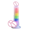 Night Cherry Crystal Colorful Transparent Masculine Women's Soft Meat Masturbation Dildo emulerar vuxen smak