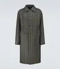 مصمم Mens Wool Blends Fashion Long Coats Men Autumnure Outerwear Loro Piana Irvine فحص معطف الكشمير مع زر 5pcs