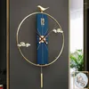 Relógios de parede Luxo assistir moderno assistir arte grande metal Acessórios para casa de madeira automática