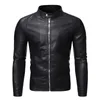 Heren Trench Coats Mens Pu Leather Jacket Motorfiets Biker Men's Jackets Autumn Winter Warm Black Buiten Outdoor Outdarse Coats 5xl Plus Szie 230822