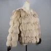 Womens Fur Faux Style Real Coat 100% Natural Jacket Female Winter Warm Leather High Quality Vest 230822