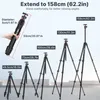 Tripods Ulanzi Ombra Seyahat Tripod Alüminyum Alaşım Metal Açık Akıllı Telefon DSLR Kamera Monopod W ARCA İsviçre Plaka Balo Kafası 230823