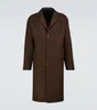 Designer Mens Wool Blends Fashion Long Coats Men Herfst Outerwear Loro Piana Navette Cashmere Coat met 3 stks knop