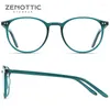 Sunglasses Frames ZENOTTIC Brand Acetate Glasses Frame Women Men Round Retro Optical Eyewear Clear Lens Unisex Prescription BT3016
