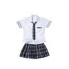 Clothing Sets Cosplay Student JK Uniform Dress Suit Set Japanese Sailor School Full Girls Costume A-Line Skirt Korean High