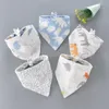 Hair Accessories 5Pcs/Set Born Baby Bibs Double Cotton Bandana Boys Girls Babador Feeding Smock Infant Burp Cloth Saliva Towel