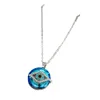 Pendentif Colliers Style coréen Eye du diable Collier rond pour femmes minuscules strass incrustés chaîne femme punk fête bijoux