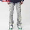 Men's Jeans Ropa Grunge Y2K Streetwear Hole Ripped Baggy Jeans Pants Men Clothing Straight Hip Hop Gothic Denim Trousers Pantalon Homme 230823