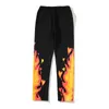 Designers Casual Pant Streetwear Jogger Trousers Sweatpants Drevv Skate House Smiling Face Flame American High Street Autumn Winter Plush Pants Couple Style Loose