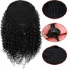Синтетические парики 1Packs извращенные вьющиеся хвост хвостики для хвостики для чернокожих женщин, как человеческие волосы, 12 дюймов x0823