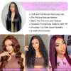 Perruque Lace Frontal Wig 360 brésilienne naturelle, cheveux lisses, 13x4, 13x6, Transparent, 30 32 pouces, 4x4, Lace Closure Wig