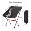 Camp Furniture Camping Ultralight Folding Chair Superhard High Load Outdoor Travel Portable Beach Hiking Picnic Seat Fishing Tools 230822