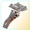 Wspaniały 3PCSSet Kobiety Wedding Rings Mosaic CZ Dwucie romantyczne romantyczne kobiece pierścionek zaręczynowy biżuteria 5751647