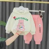 Giyim Setleri Bebek kızlar için set Romper Sonbahar Sevimli Kapak 1 5 Yıllık Kot Çocuk Çocuk Çocukları için Hayvan Kalp Kostüm 230823