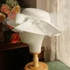 Copricapo vintage hat hat women women big boro organza telame celebrità cappelli eleganti accessori per matrimoni retrò poo ysan1099