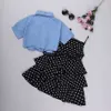 Kleidung Sets Mädchen Kleidung Sets Sommer Kinder Kleidung Für Kinder Kleid Anzüge Jugendliche Dot Sling Mädchen Infantil 4 8 12Y