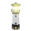 Garden Decorations Lighthouse Statue Shape Solar LED Light Rotating Outdoor Lamp Waterproof Guide Landscape Decoration