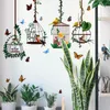 Naklejki ścienne Butterfly Bird Cage Creative Dekoracja Dekoracja Sypialnia Tło wyjmowane 230822