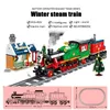 ElectricRC Track Building Block Technical Train Series Kazi Electric Railway Track Laying Machine Engineering Education Assembling Toy 230822