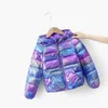 Manteau en duvet automne et hiver pour enfants, veste en duvet et ouate pour filles, manteau coloré, J230823