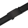 Ceintures hommes ceinture noir glaçage métal boucle automatique en cuir véritable adapté pour assister à des rassemblements d'amis