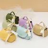 Gift Wrap 5pcs Candy Packaging Box Mini Handbag Bow Ribbon Bag Leather Bags Wedding Favour Distributions Eid Mubarak